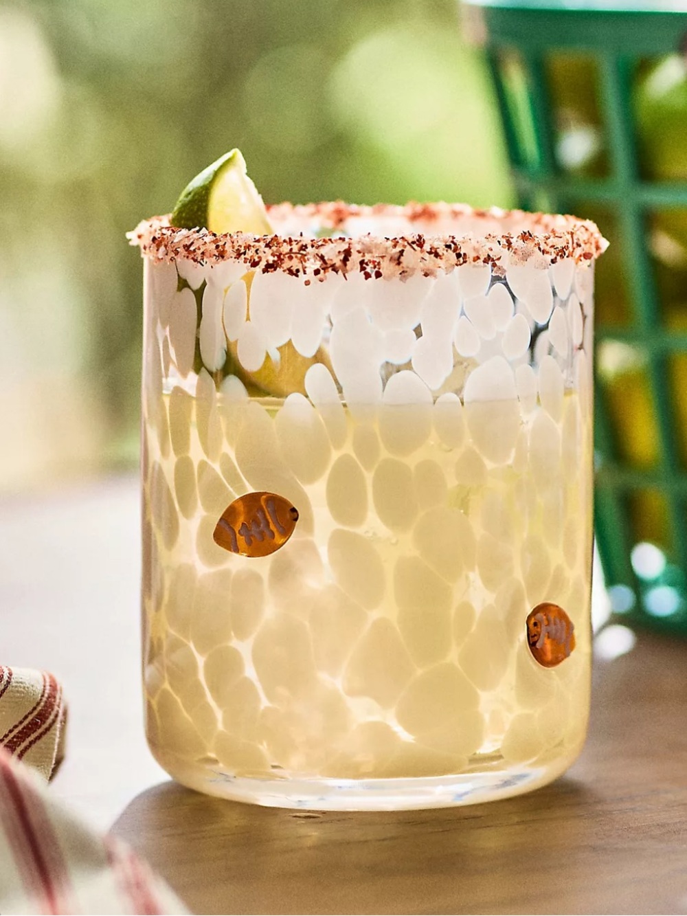 Anthropologie The Sports Icon Glass- White Football